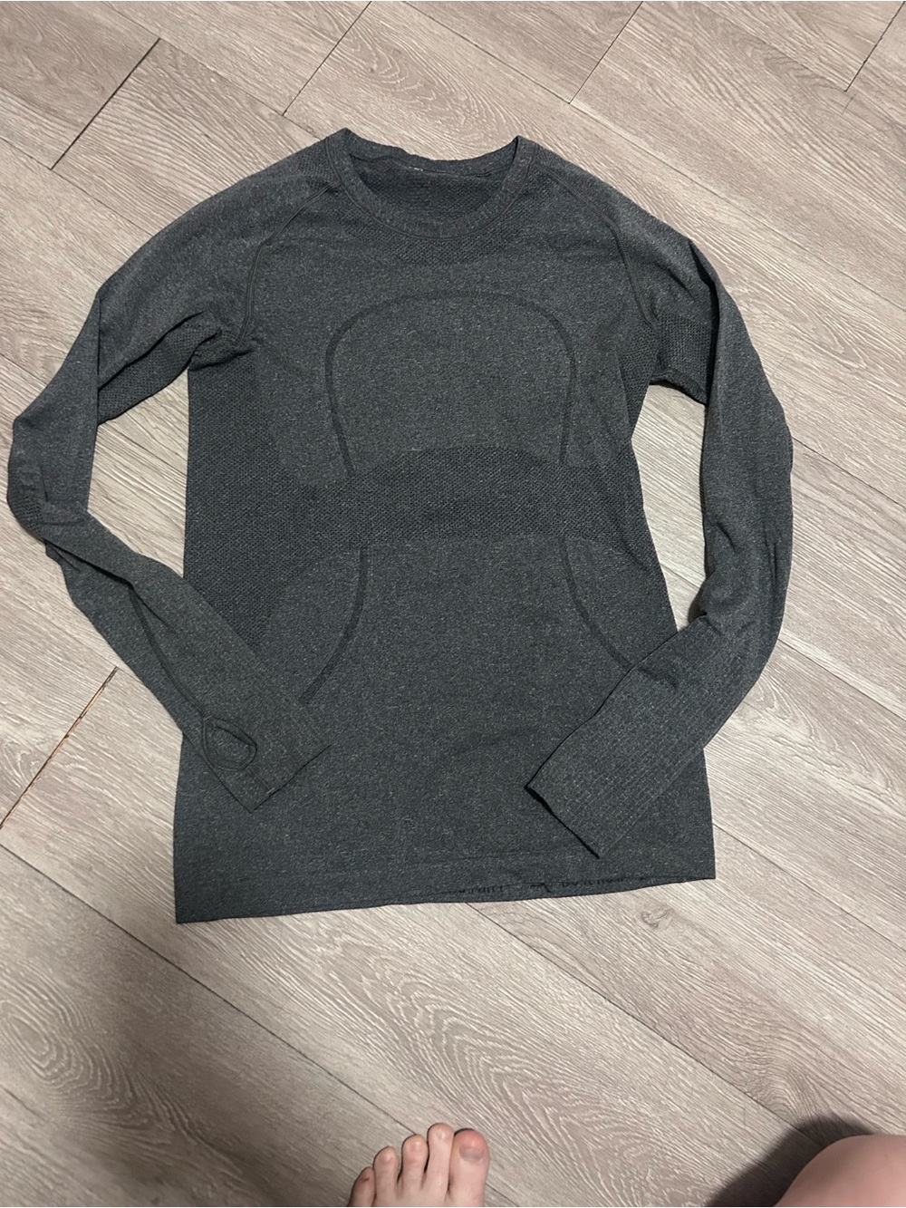 lululemon athletica Dark Charcoal Long Sleeve Seamless Top